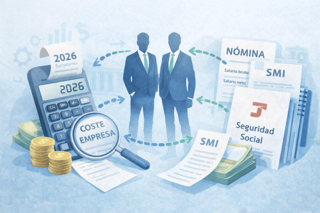 Coste real de contratar a un trabajador en 2026: cotizaciones, MEI y salario neto